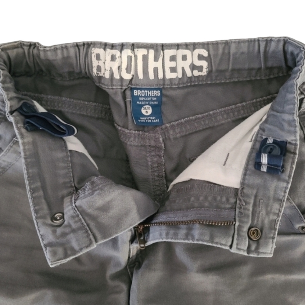 BROTHERS NORDSTROM Flat Front Gray Shorts Boys Size 8 Cali Surfer Skate - Picture 4 of 13